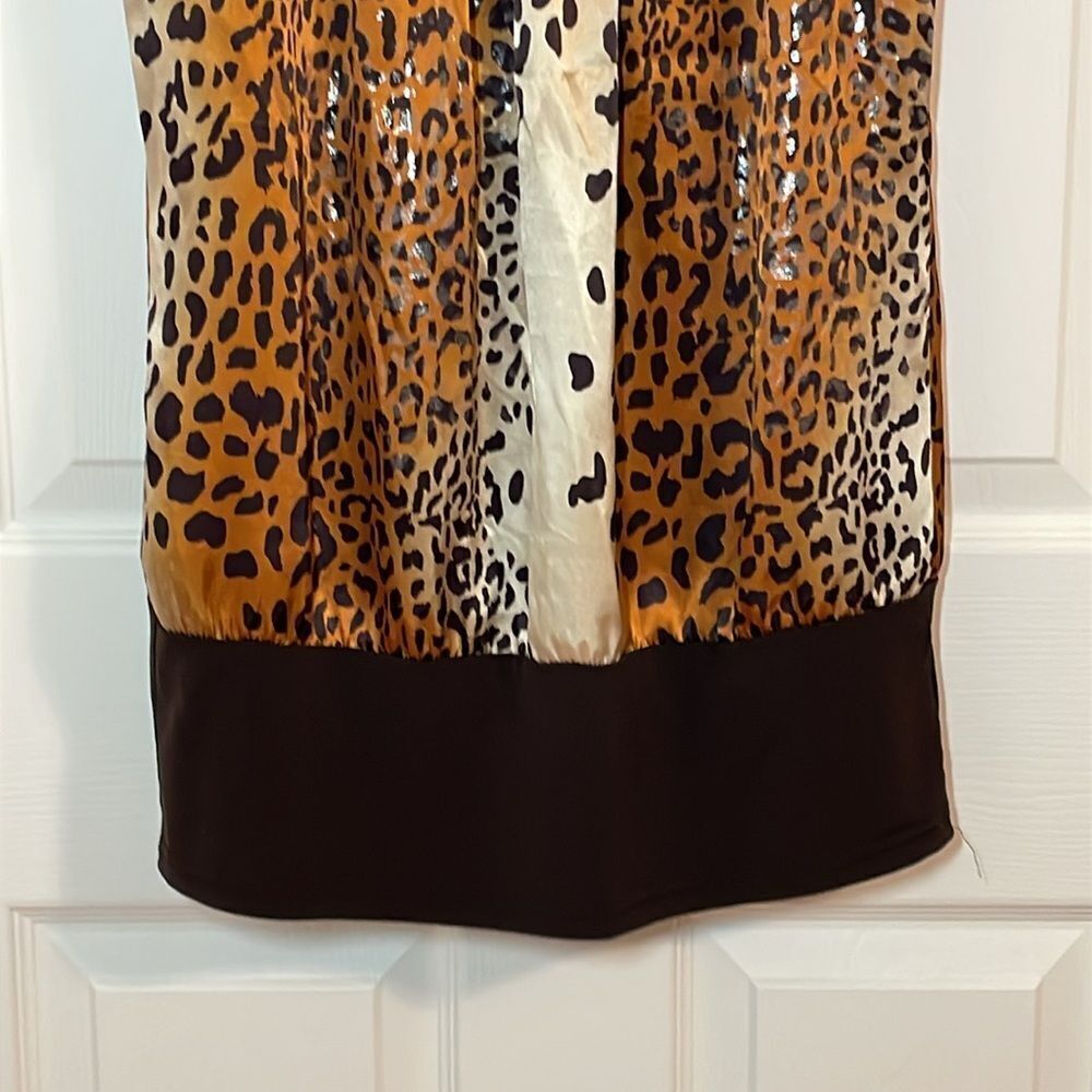 Y2k Leopard Print Top, Sleeveless, Sparkly, Small - image 3